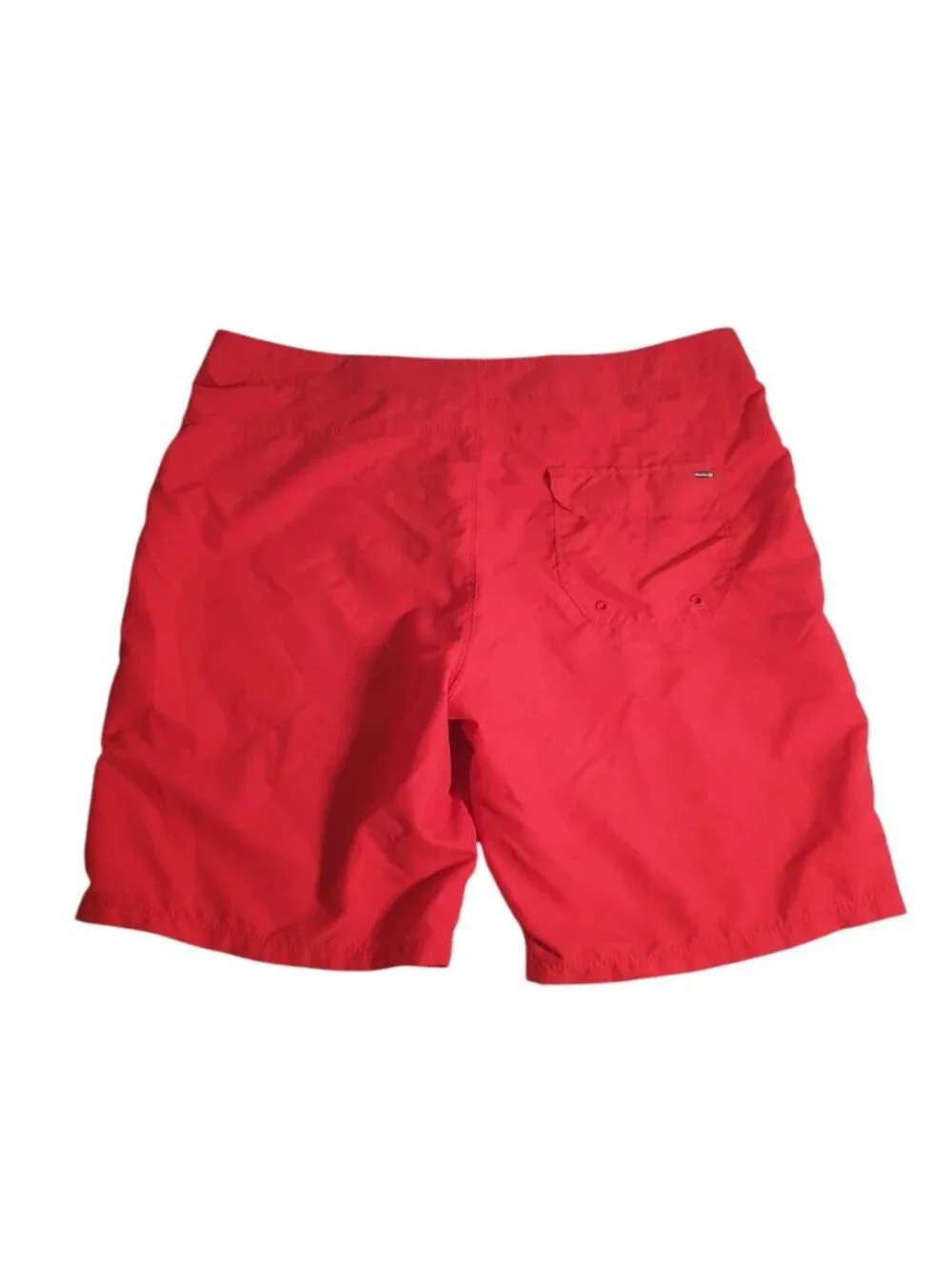 Hurley Men Red Board Shorts American Flag Logo Waist 36 Back Pocket 20 Inch